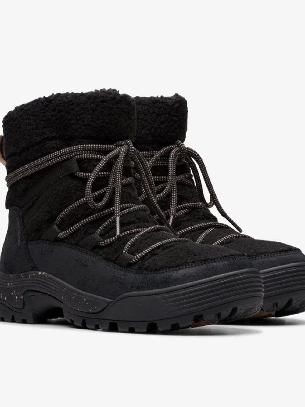 Clarks Women's ATL Hike Up WP Boots Black WLined Boots US 11 NWT